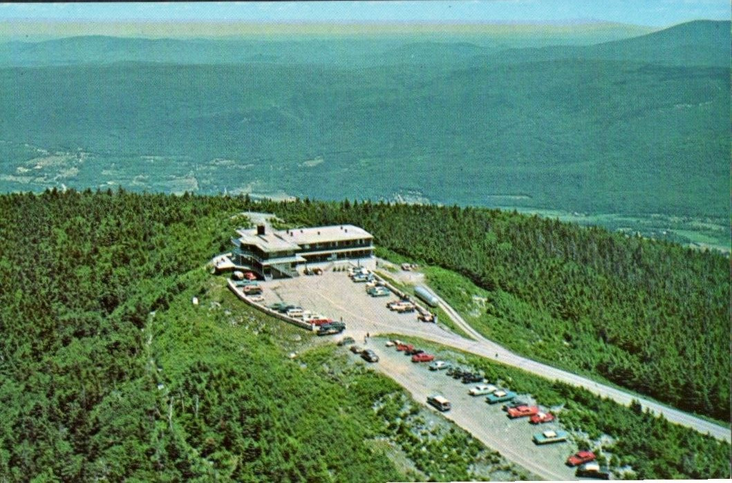 Sky Line Inn Mt. Equinox Manchester Vermont VT Aerial View c1960s Postcard