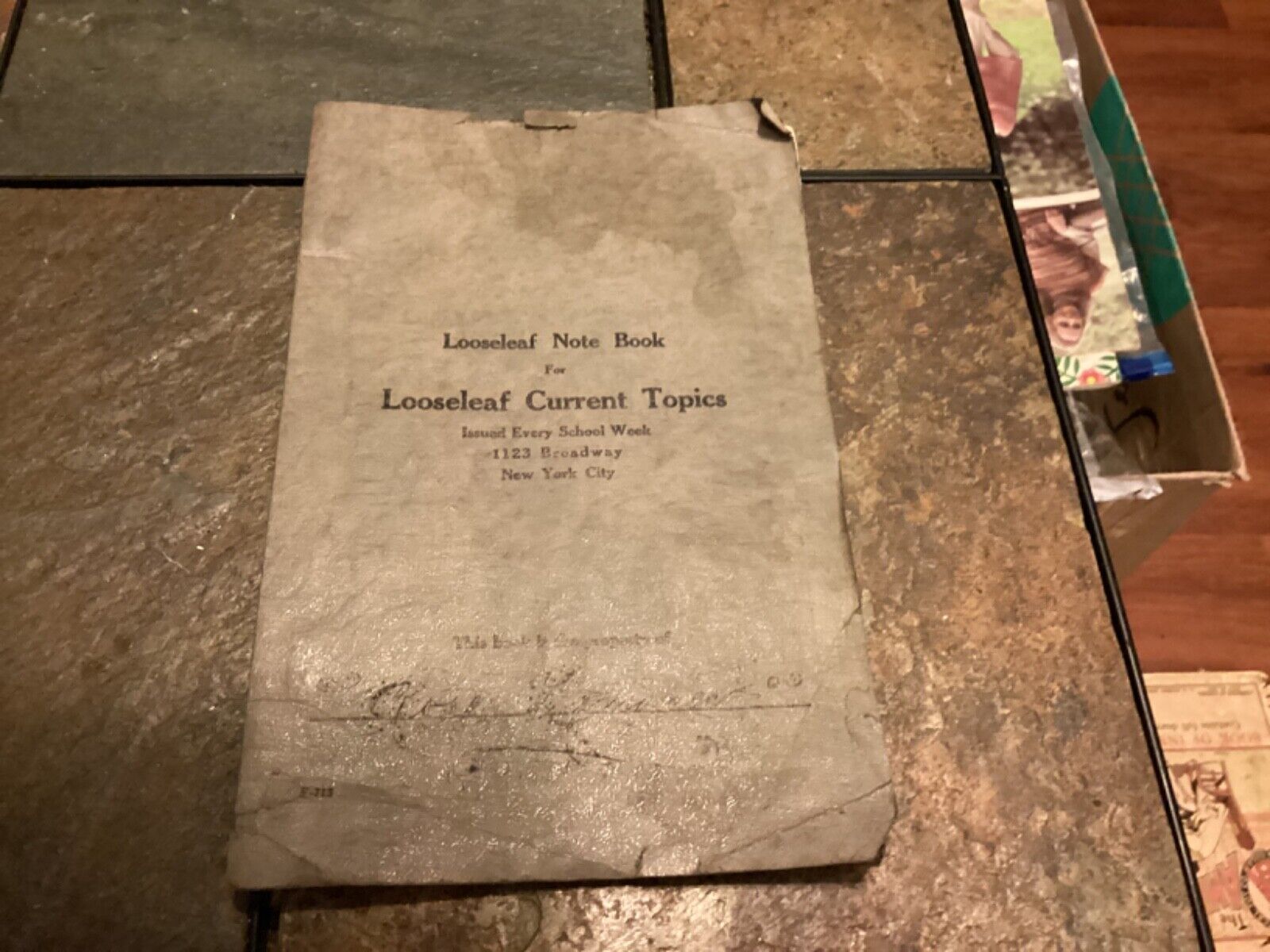 1927 Looseleaf Notebook for Current Topics Weekly New York City Schools