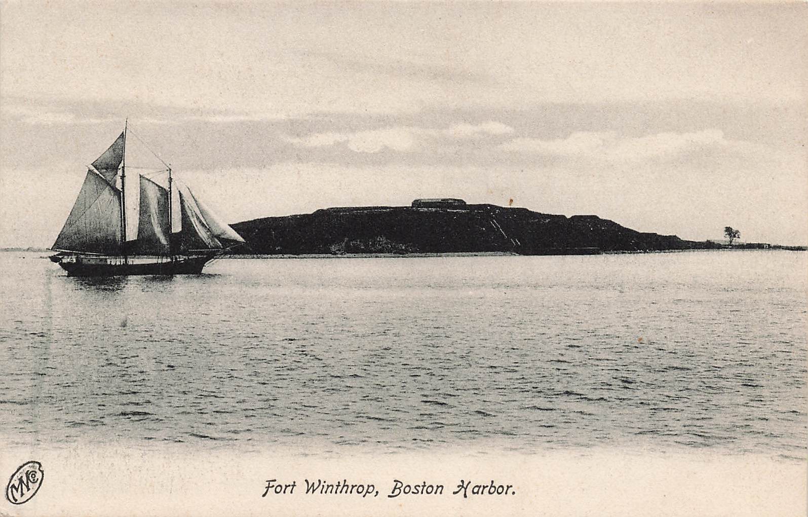 1900\'s Boston, MA Undivided Postcard Fort Winthrop Boston Harbor UNPOSTED MA102