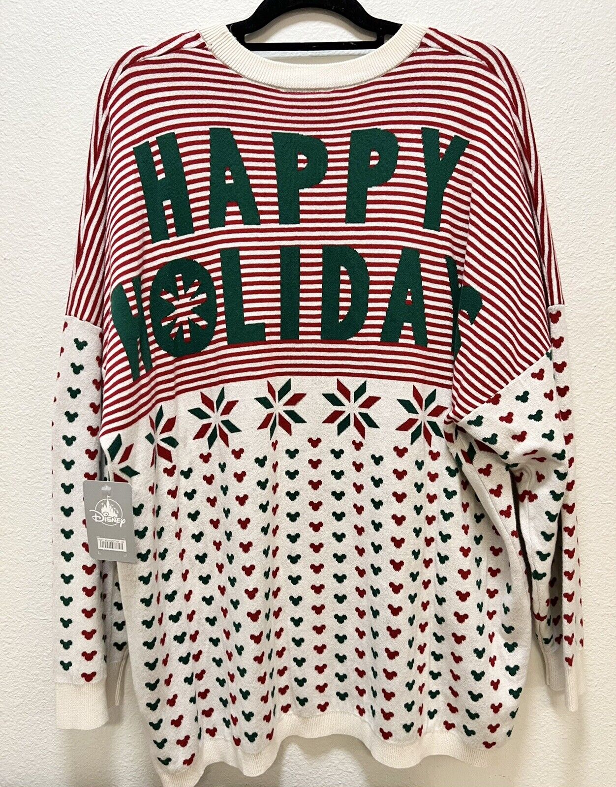 Disney Christmas Holiday 2019 Sweater Spirit Jersey Happy Holidays Size XL NWT