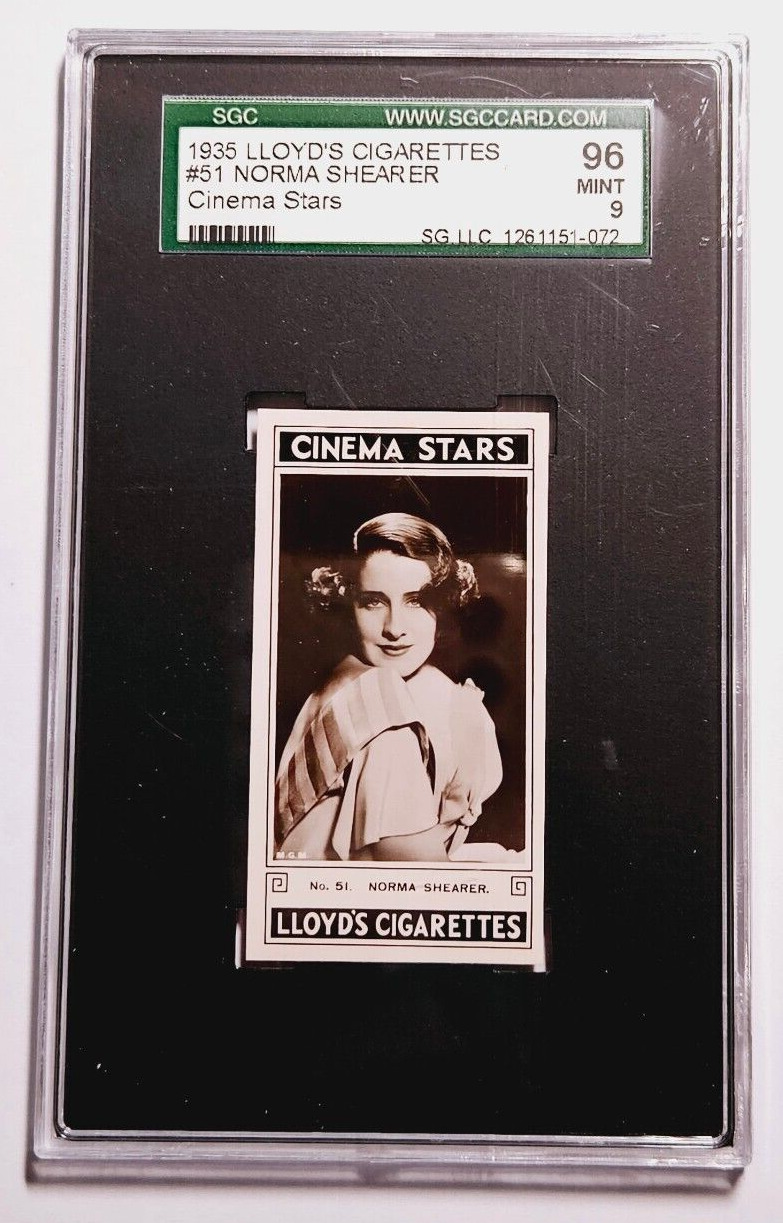1935 Lloyd's Cinema Stars #51 NORMA SHEARER SGC 9 MINT