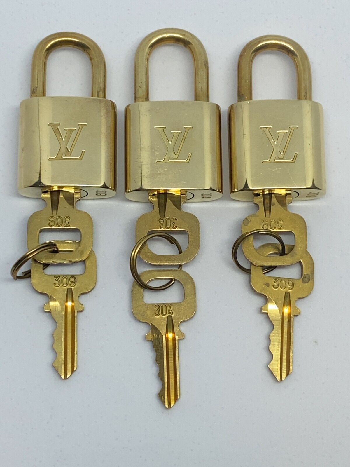 Louis Vuitton padlock with  Two  keys  3  Pcs  Auth AB1123