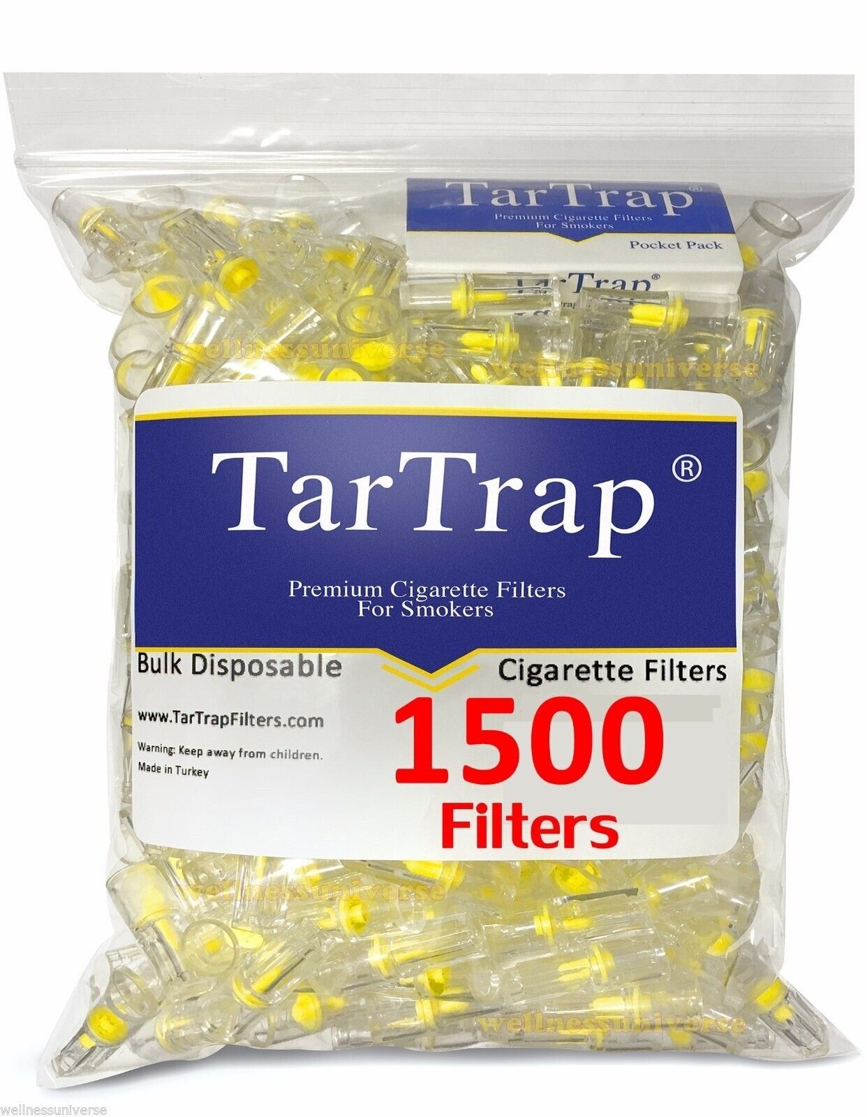 TarTrap Disposable Cigarette Filter Bulk Pack (1500 Filters)