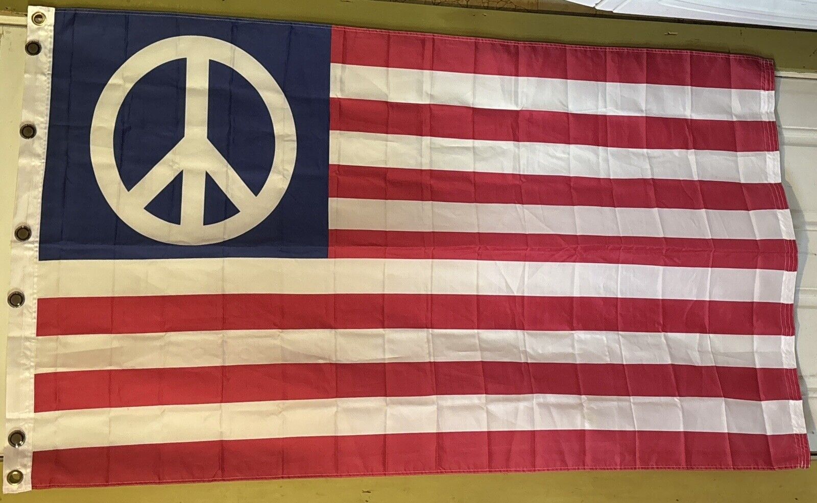 United States USA America Red, White, Blue Peace Symbol Flag