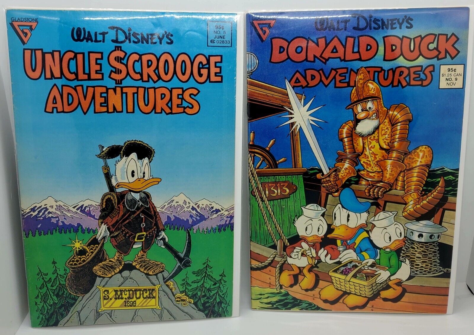LOT of 2 Walt Disney’s Uncle Scrooge Adventures #5 & #9 (Gladstone, 1988) Mint🔥