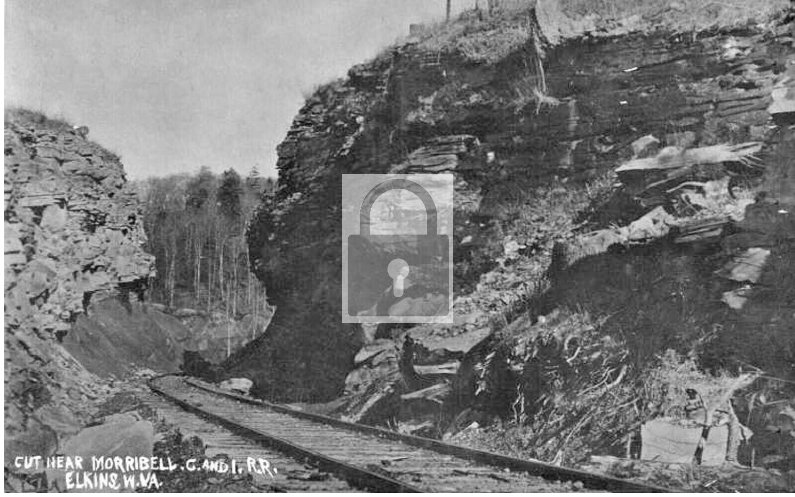 Railroad Train Cut Elkins West Virginia WV Reprint Postcard