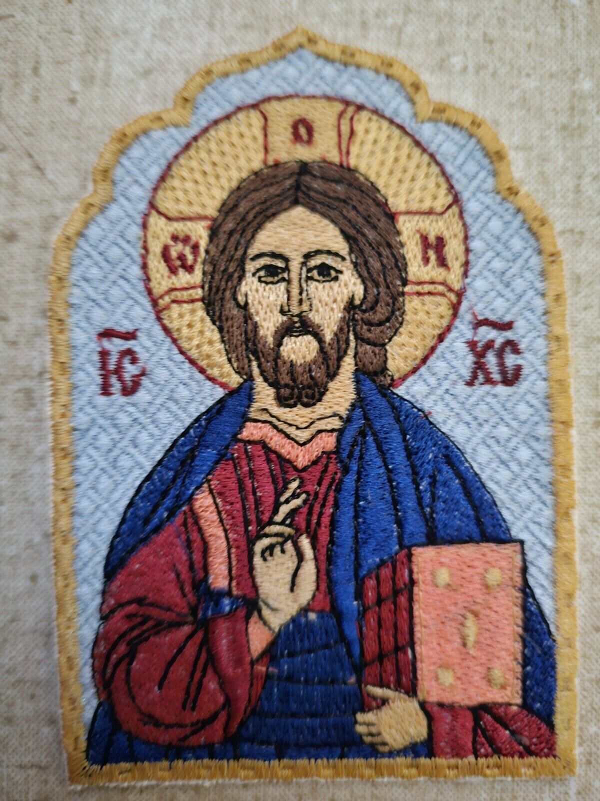 Jesus Christ Pantocrator Pocket Icon, Orthodox Icon 2.75×4.5