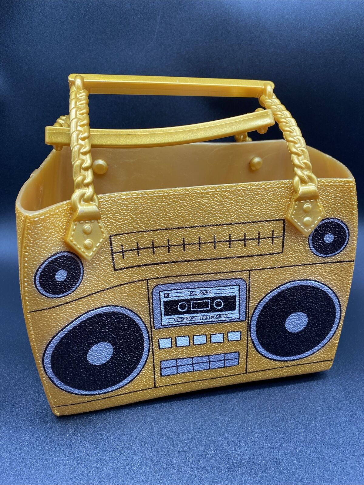 Cosplay Purse OMG LOL Surprise Rubber Boombox Gold Bling 2019 8”x6”x5”