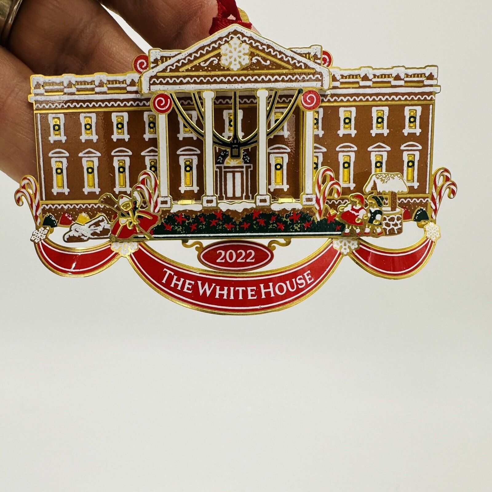 White House Christmas Ornament 2022 Official Nixon Historical Post Office Set 2