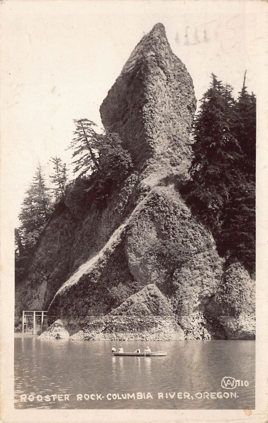 RPPC Columbia River Hwy Rooster Rock OR Oregon Photo c1945 Vtg Postcard B46