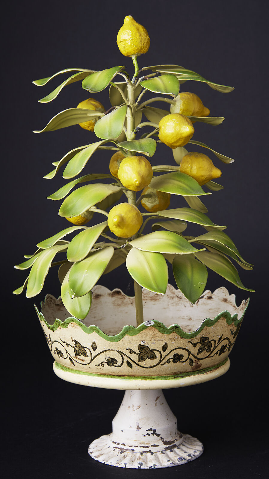 Vintage Italian tole lemon tree topiary