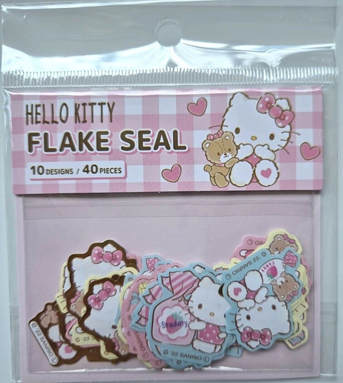 Official Sanrio Licensed Flake Seal Stickers Hello Kitty My Melody Doraemon 40pc