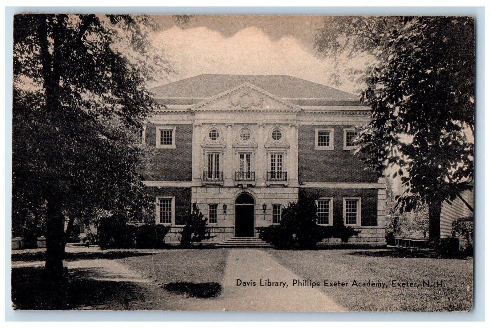 1950 Davis Library Phillips Exeter Academy Fremont New Hampshire NH Postcard