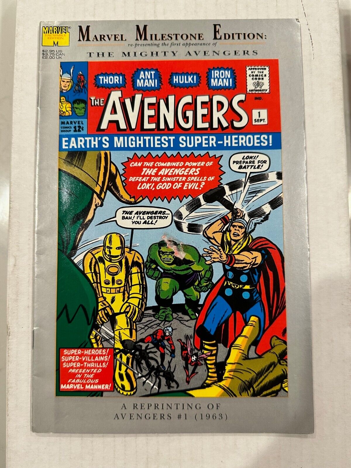 Marvel Milestone Edition The Avengers #1 Comic Book