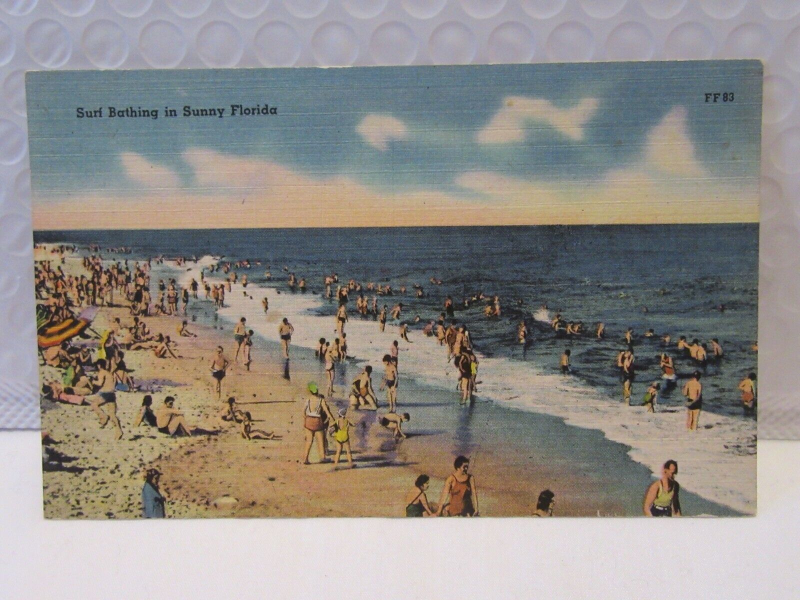 Vintage Postcard - FF83 - Surf Bathing in Sunny Florida