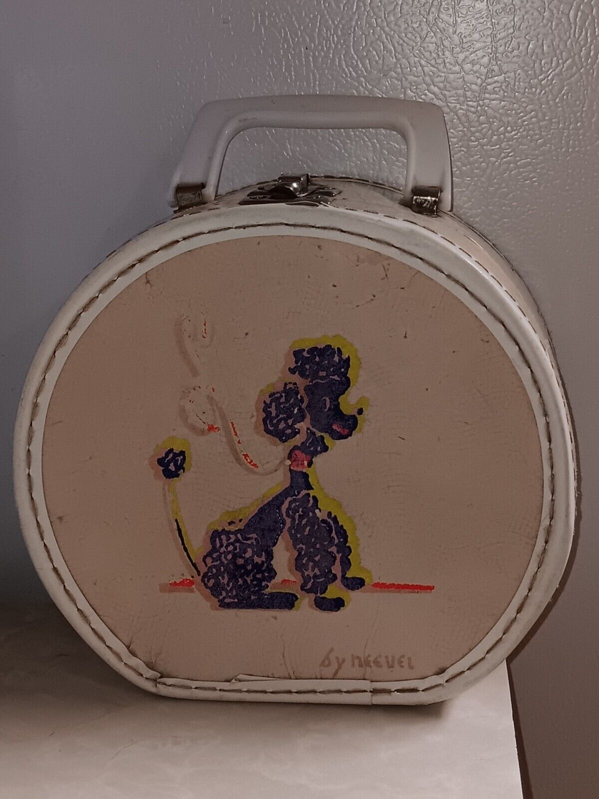 Vintage Neevel Case with Poodle On Front 1950s