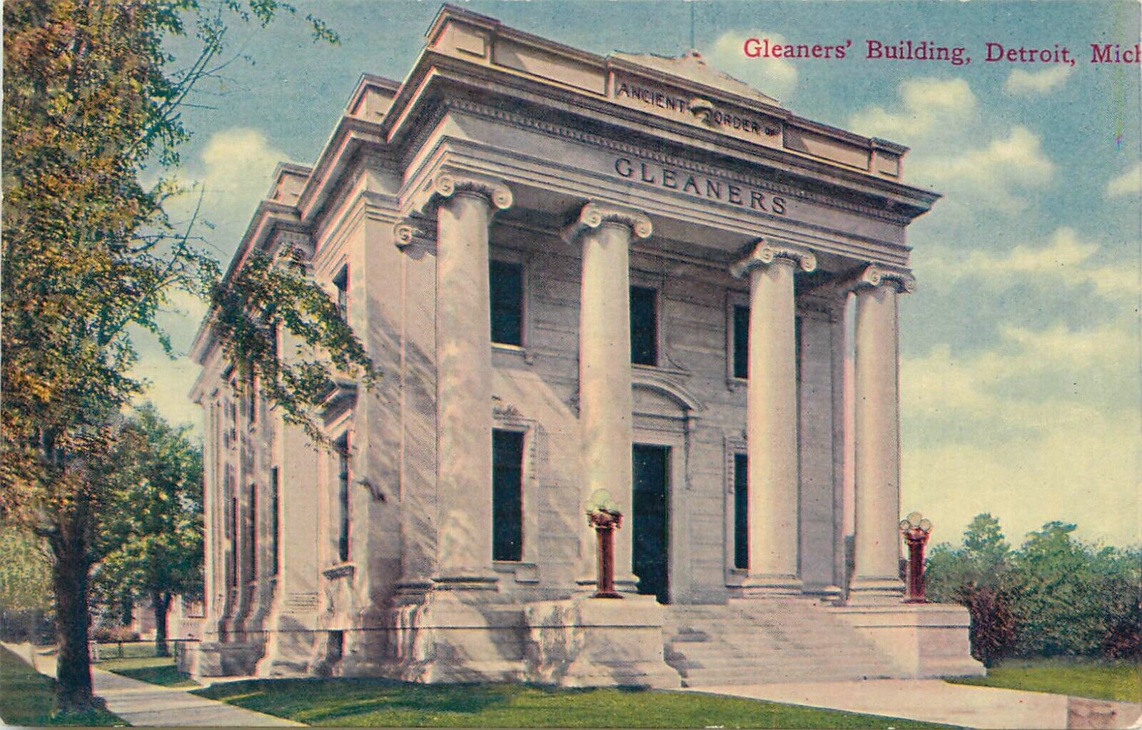 c1910 Gleaners\' Building (Insurance Company?), Detroit, Michigan Postcard