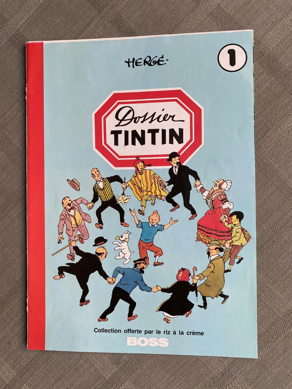 Hergé Folder Tintin to Be Sent Image To Stick Pub Rice À La Cream Boss 1979 Tbe