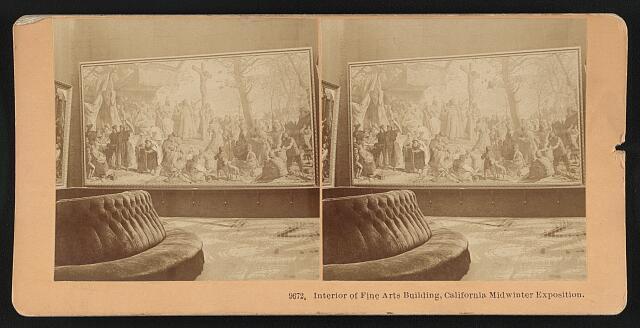 Photo:Interior of fine arts building, California Midwinter Exposition