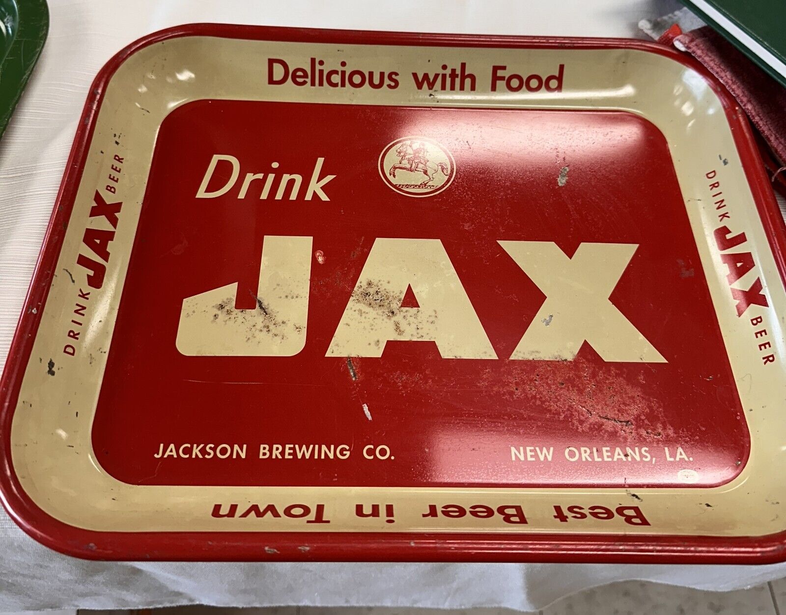 1948 Jax Beer Serving Tray- New Orleans, Louisiana