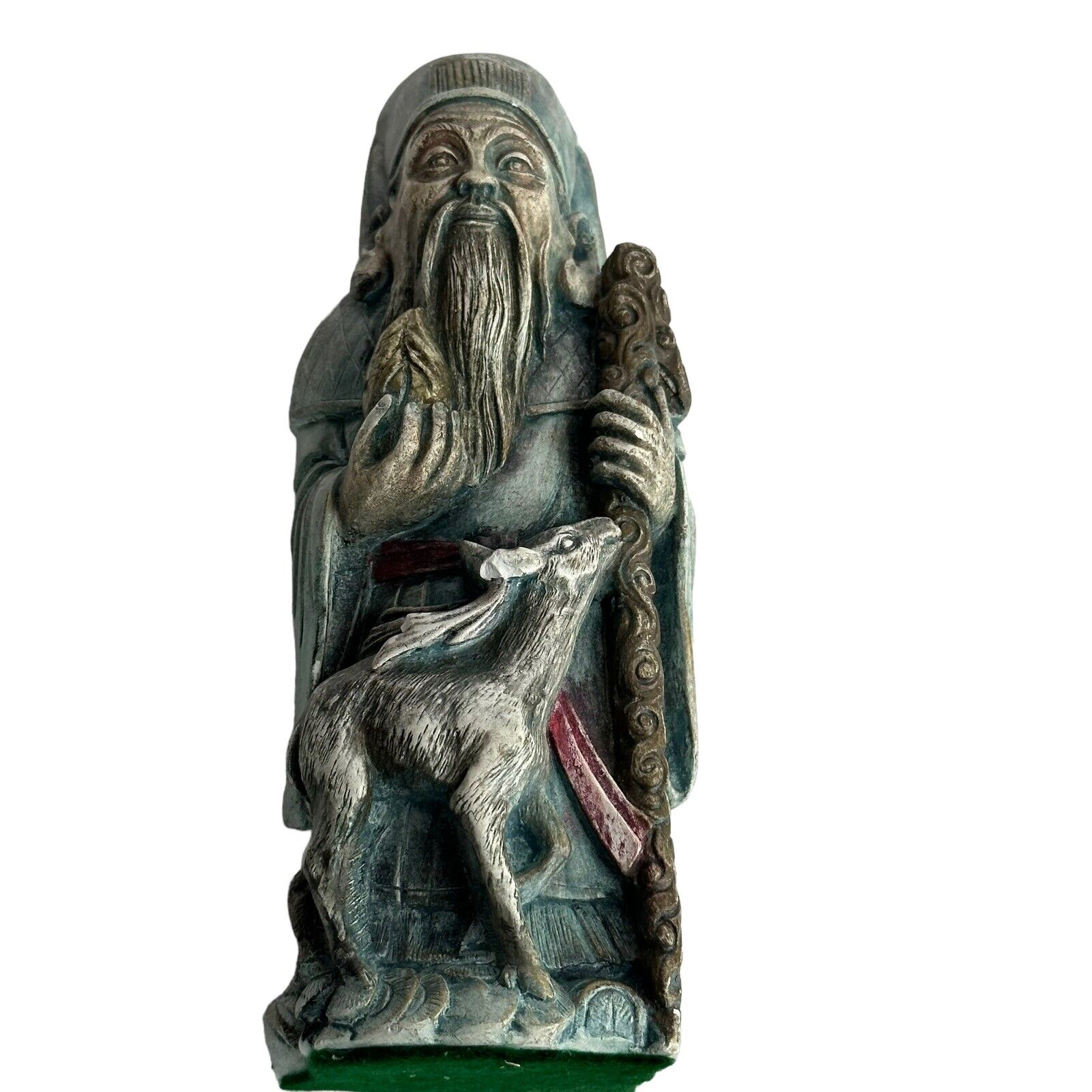 Vintage Jurojin Statue God of Longevity Chipped