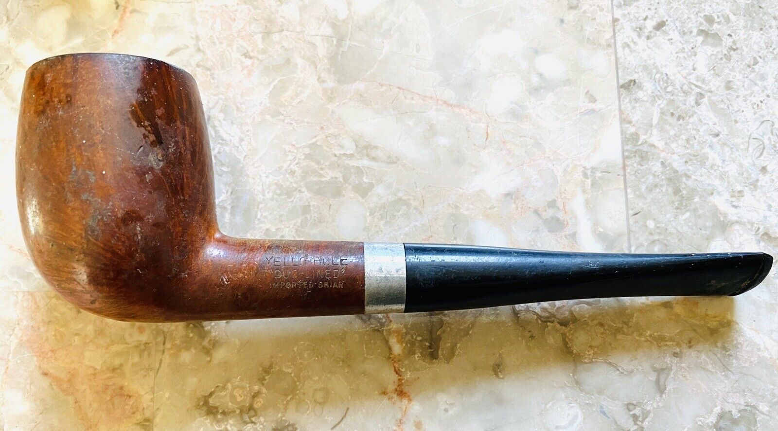 YelloBole Duo-Lined Imported Briar Smoking Pipe 5.5 Inch Long