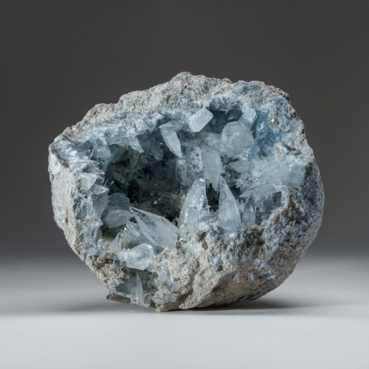 Blue Celestite Cluster Geode From Sankoany, Madagascar (13.5 lbs)