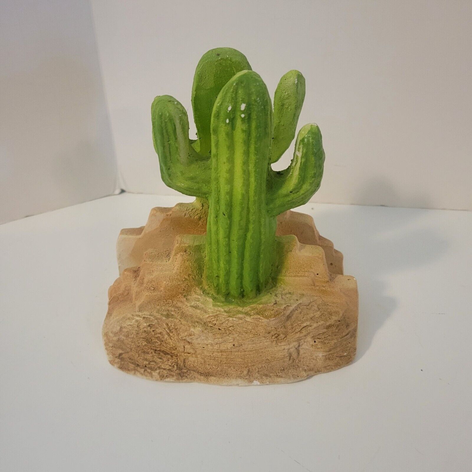 Vintage Chalkware Plaster Saguaro Cactus Southwestern Decor Napkin Holder