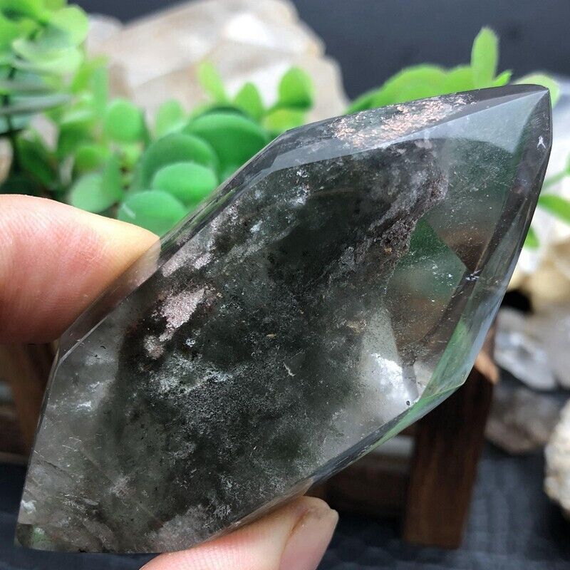 WOW！！！！！！Rare TOP Natural hyaline Green Phantom Ghost Garden Quartz Crystal 130g