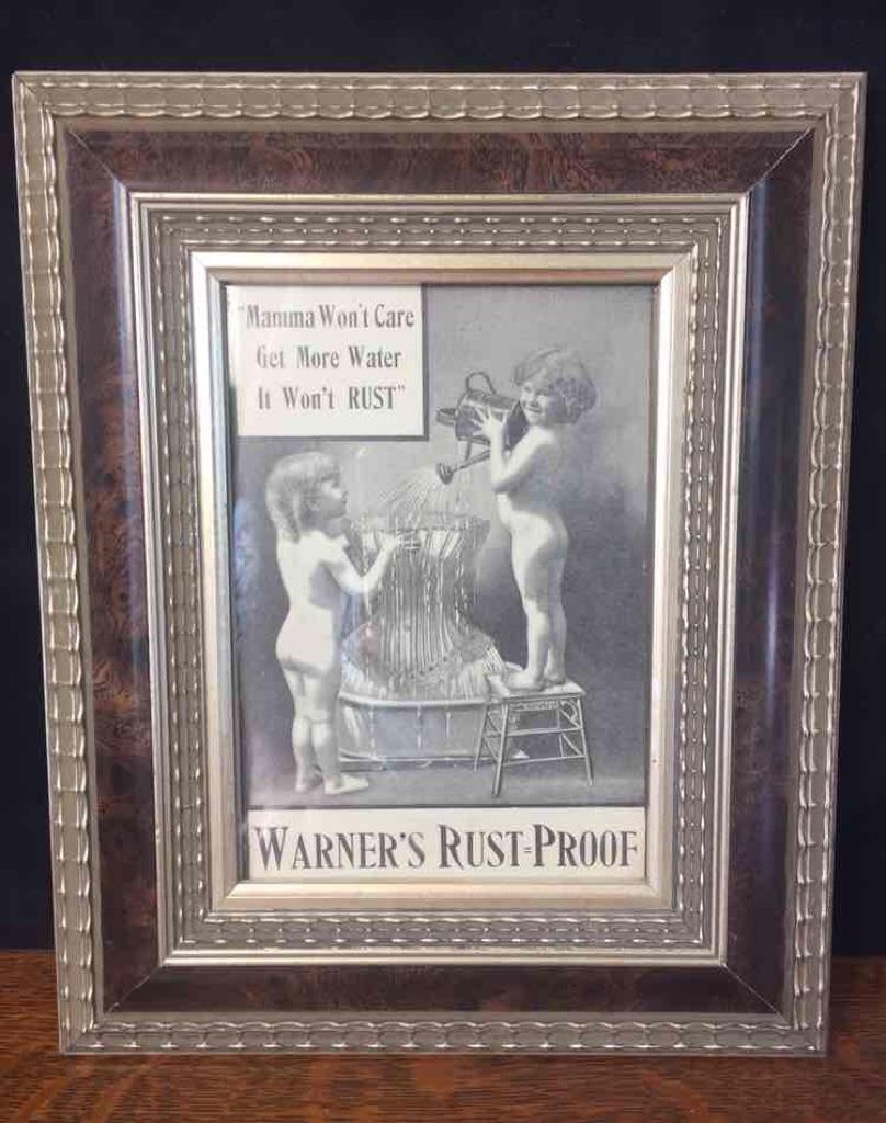 Antique 1900 Warner\'s Rust Proof Corset Framed Ladies Home Journal Advertisement