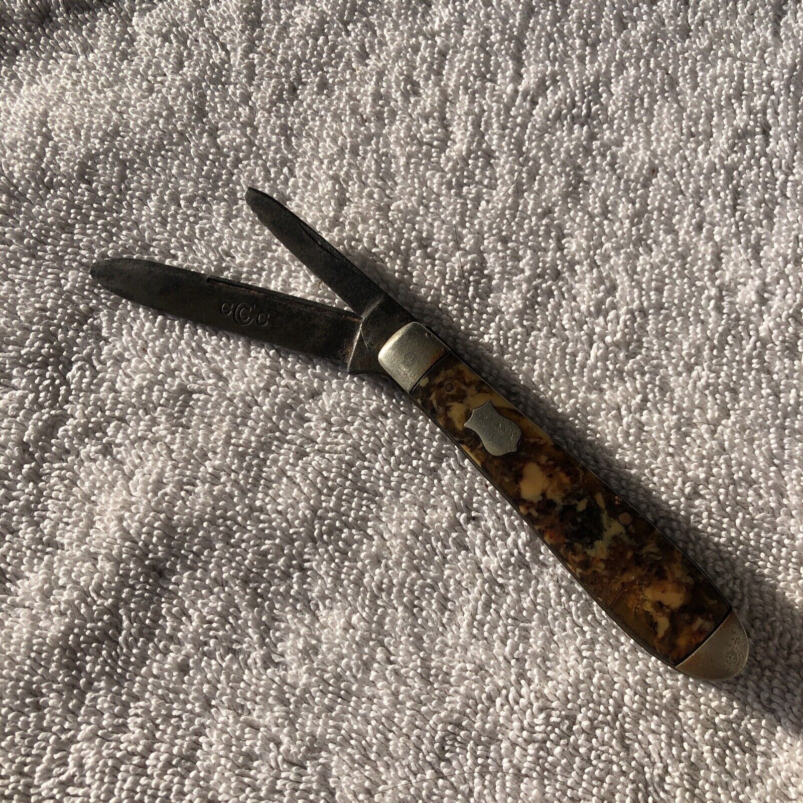 1898-1920 Schatt & Morgan CURTAIN & CLARK CCC Rare Pocket Knife Double Blade