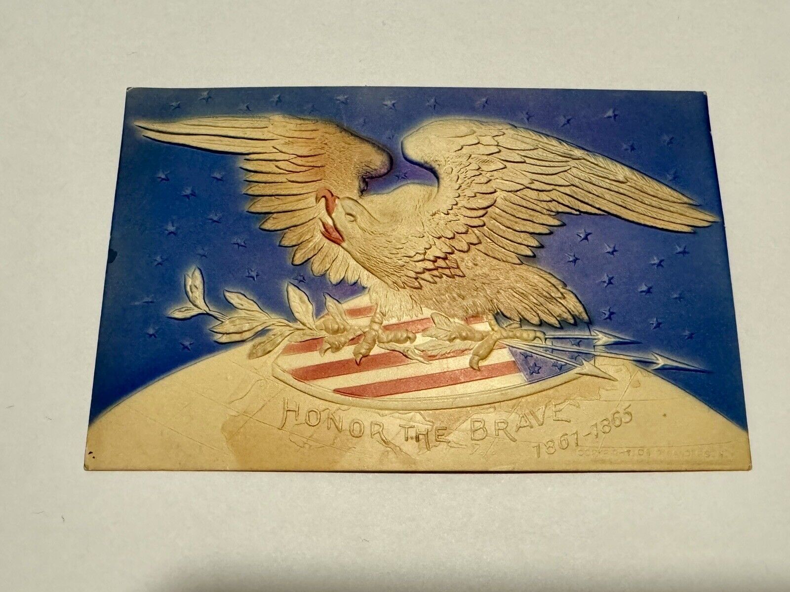 Civil War Post Card Honor The Brave 1861-1865 5.5”x3.5