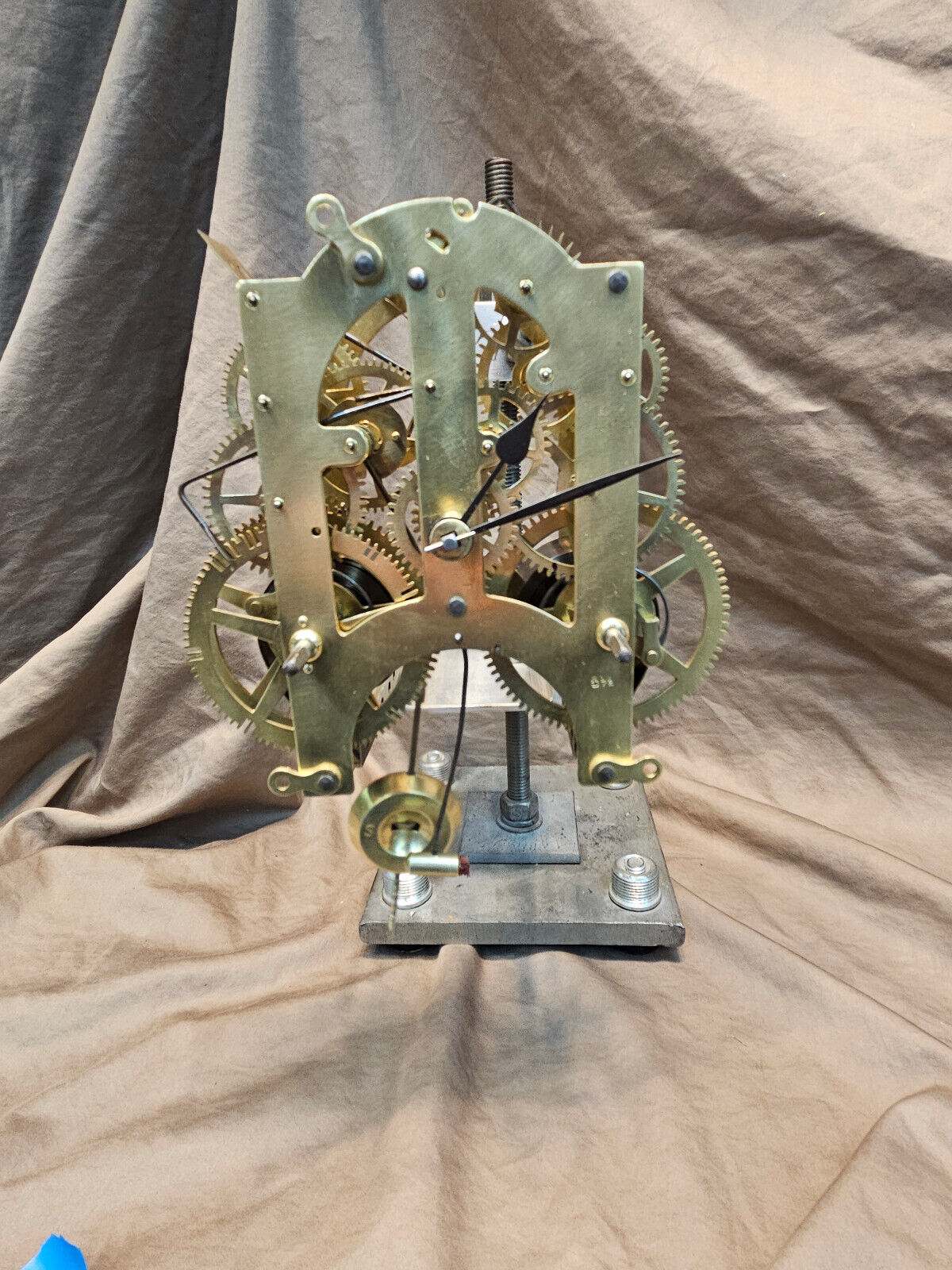 Restored Ansonia #5 1/2 Clock Movement Cleaned /Serviced w/key, pend Refurbished