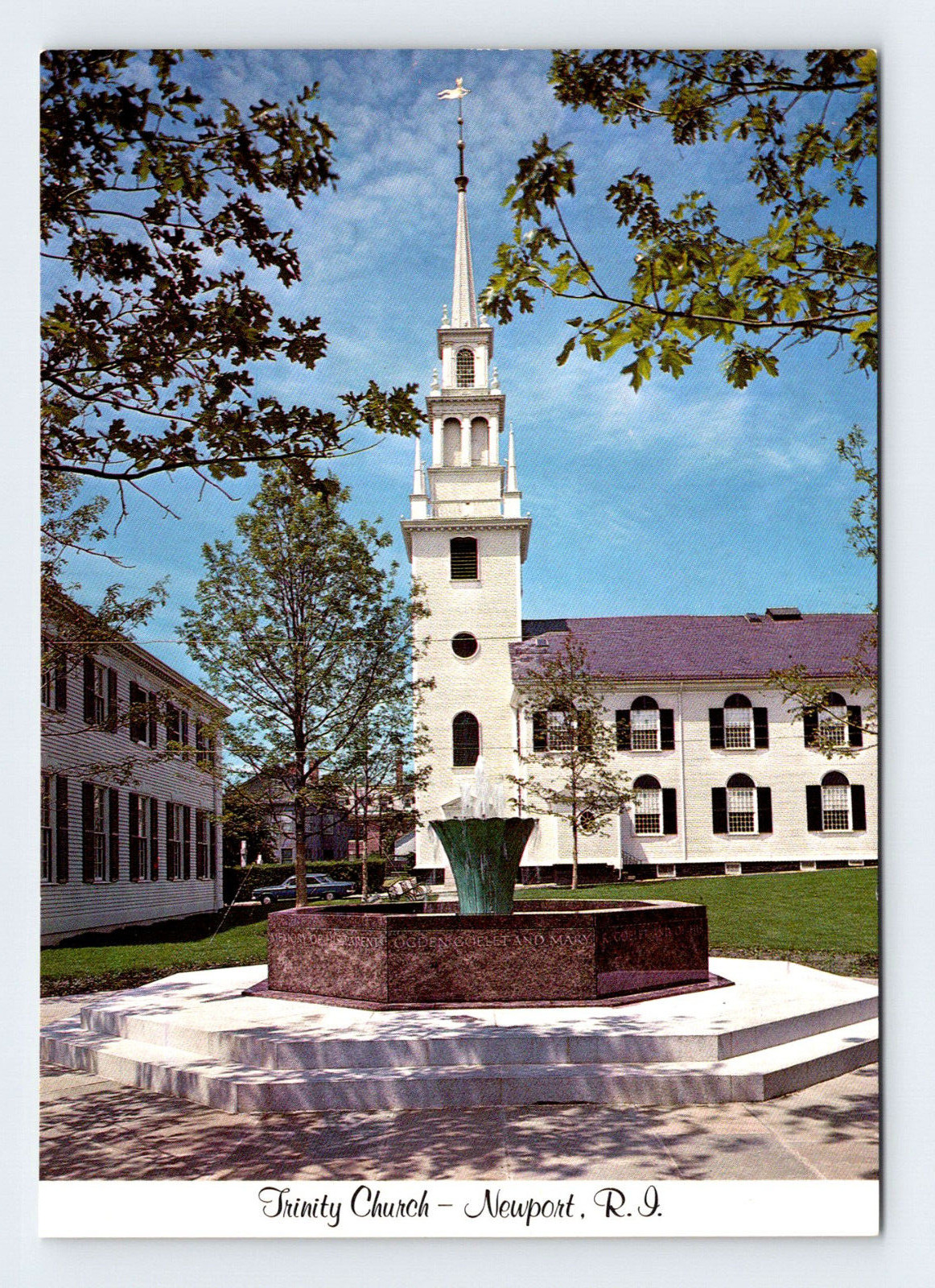 Trinity Church Newport Rhode Island Vintage 4x6 Postcard OLP12