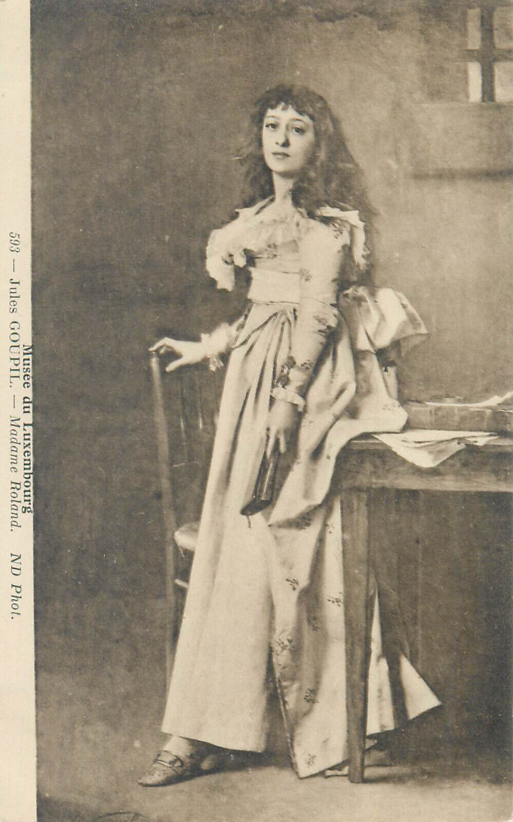 Portrait of Madame Roland by Jules Goupil vintage fine art postcard