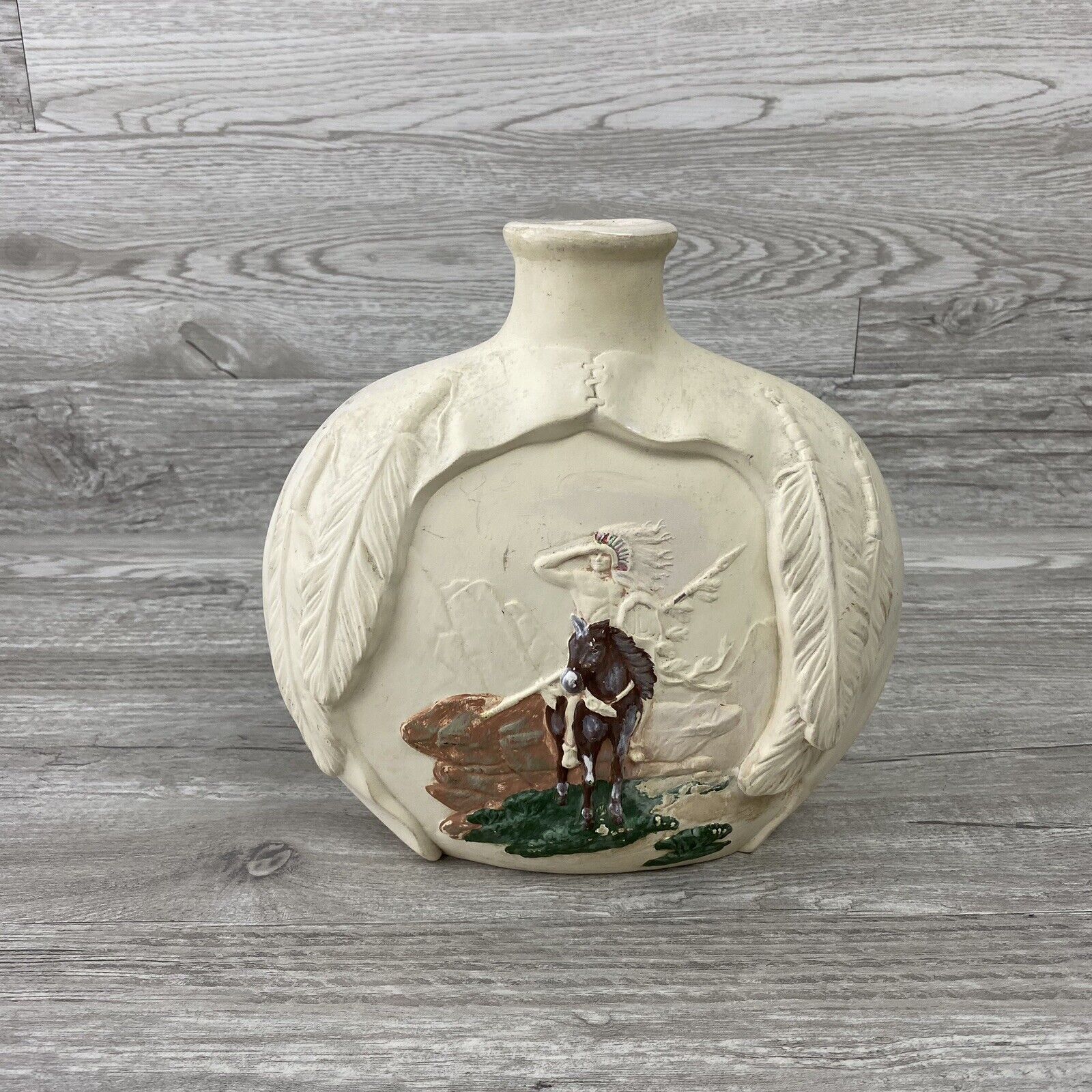Vintage Indigenous Native American Ceramic Vase 1981