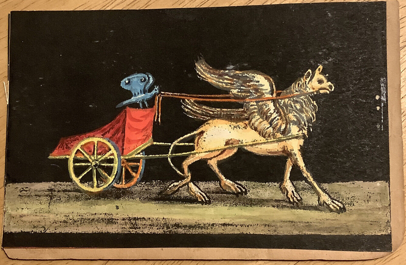  griffon griffin gryphon mythology lion bird victorian trade card ephemera 1800s