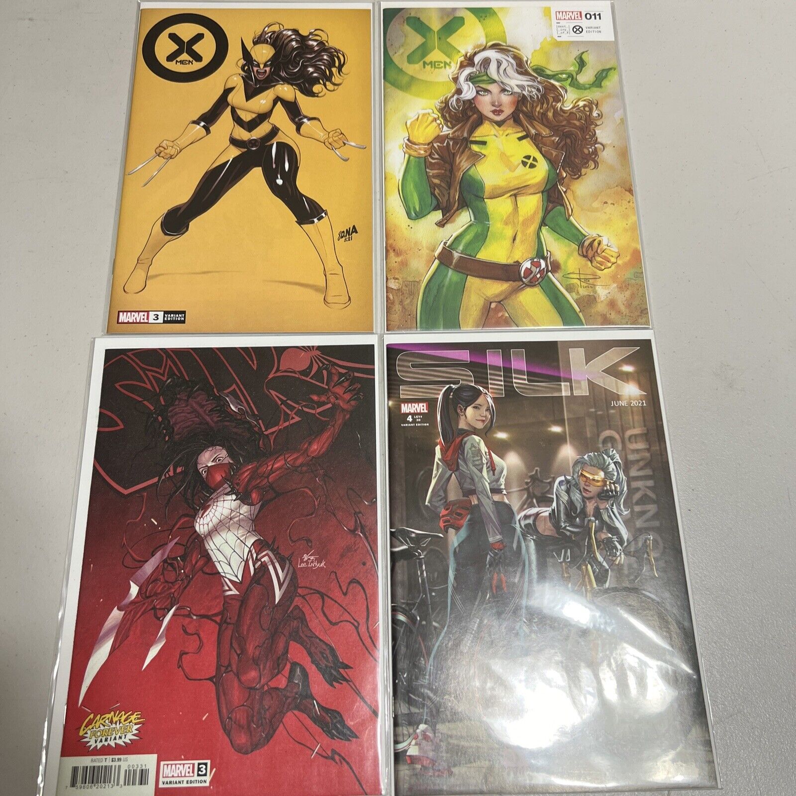 Lot Of 4 Marvel Variant Comics X-men Silk Nakayama Rich +