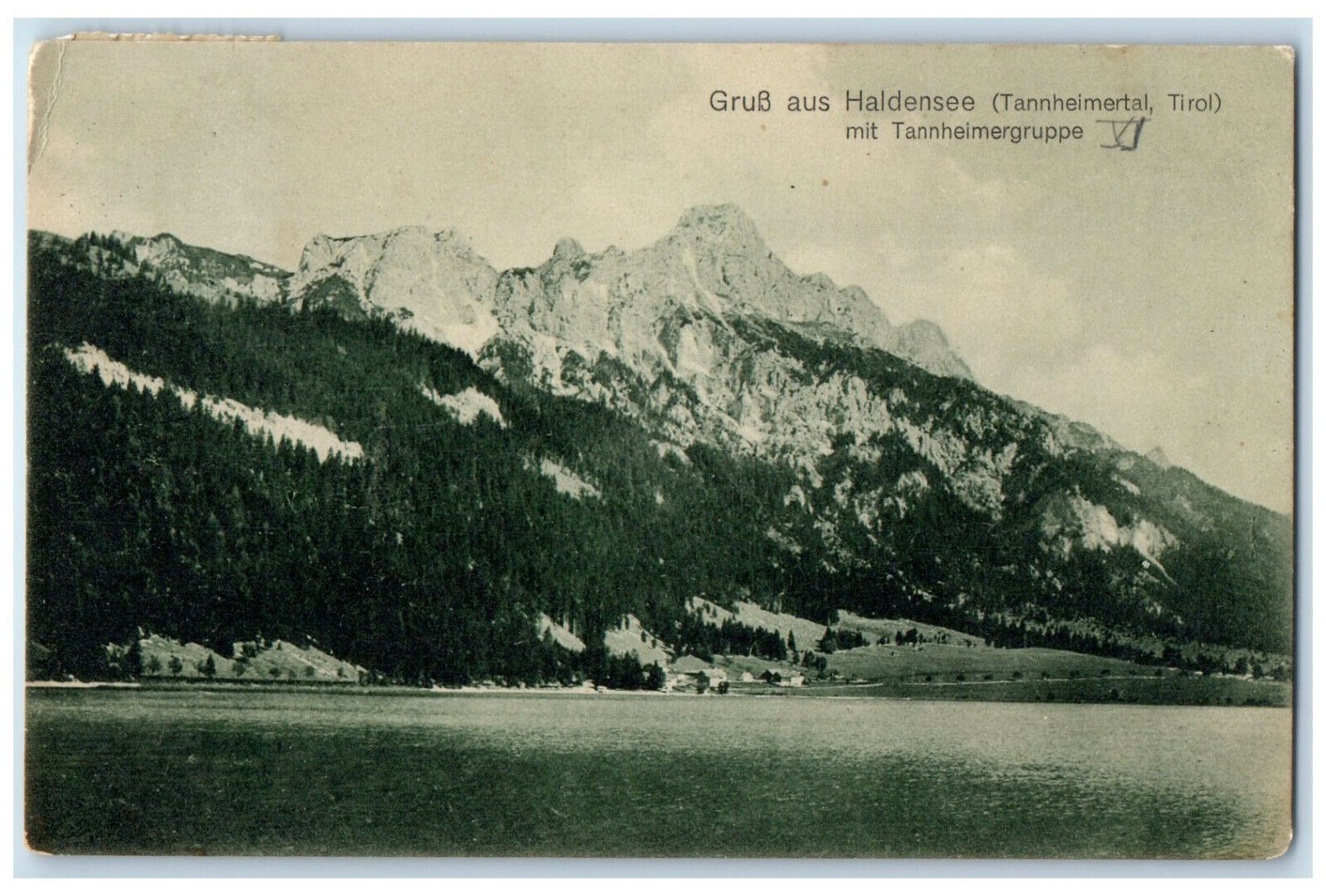 c1910 Greetings from Haldensee With Tannheimer Group Tyrol Austria Postcard