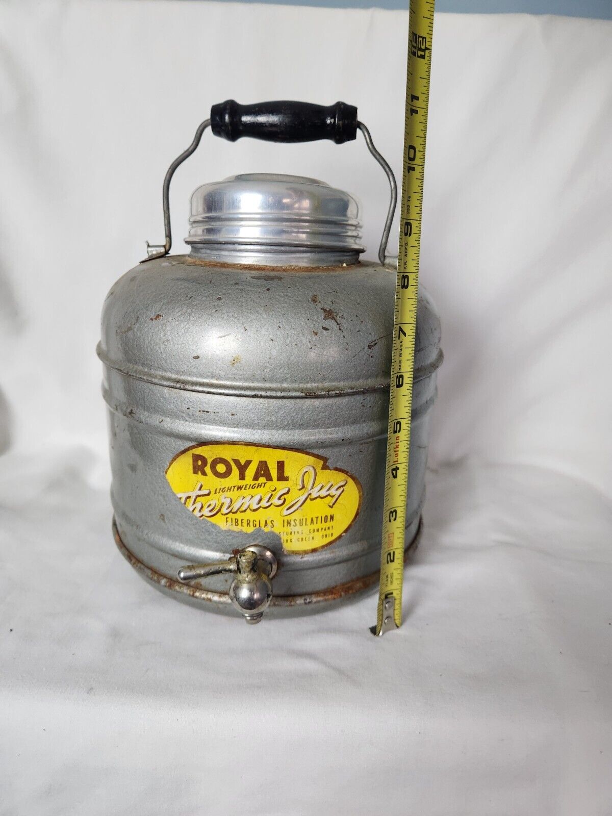 ANTIQUE ROYAL LIGHTWEIGHT THERMIC JUG METAL - VERY COOL - BUP
