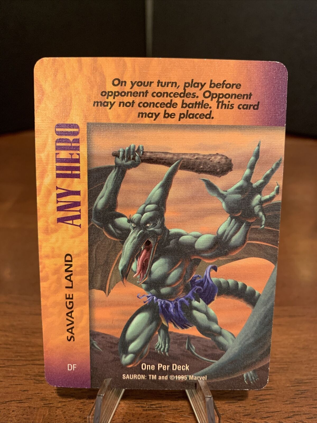 Marvel OVERPOWER CCG TCG Any Hero Promo Trading Card Savage Land Sauron Unplayed