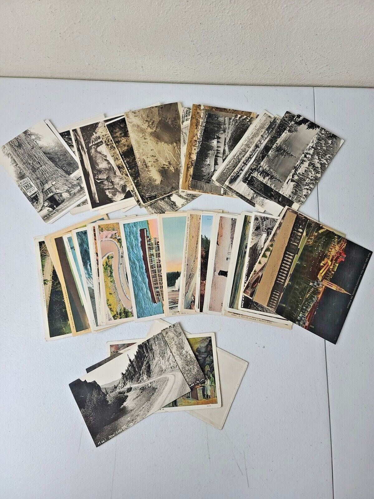 Vintage Lot of 75 Unposted Linen and Photo Postcards Circa 1930