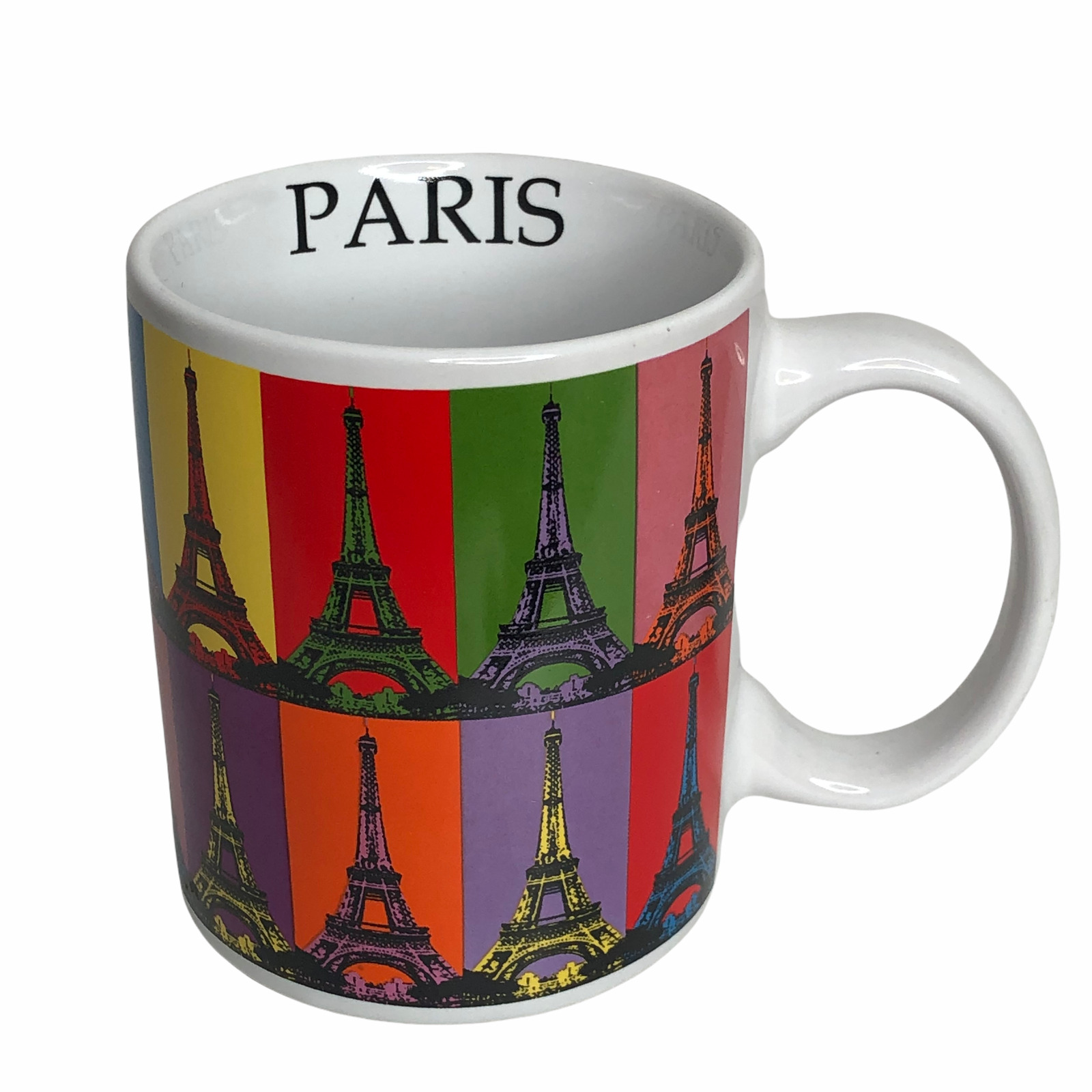 Paris Eiffel Tower Ceramic Mug Coffee Tea Cup All Over Design City Landmarks 