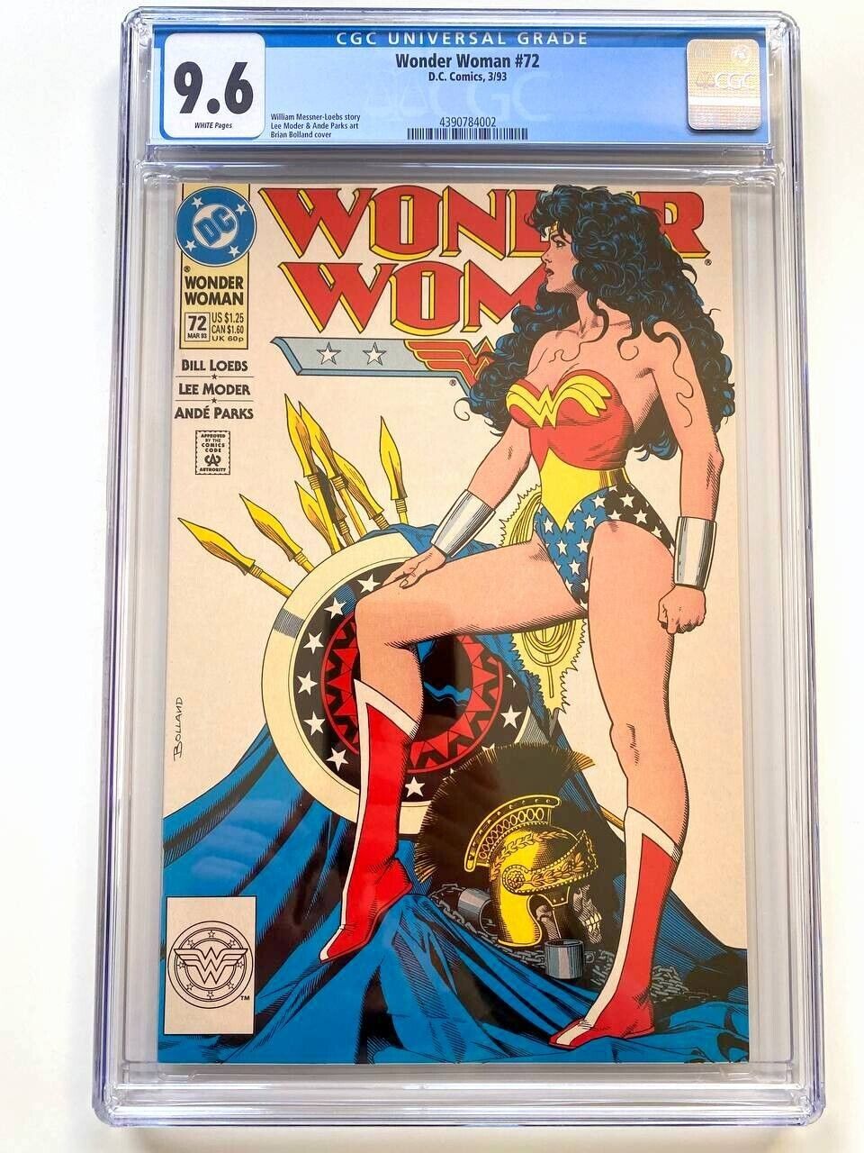 WONDER WOMAN #72 CGC 9.6 WP (1993) Classic Brian Bolland Cover