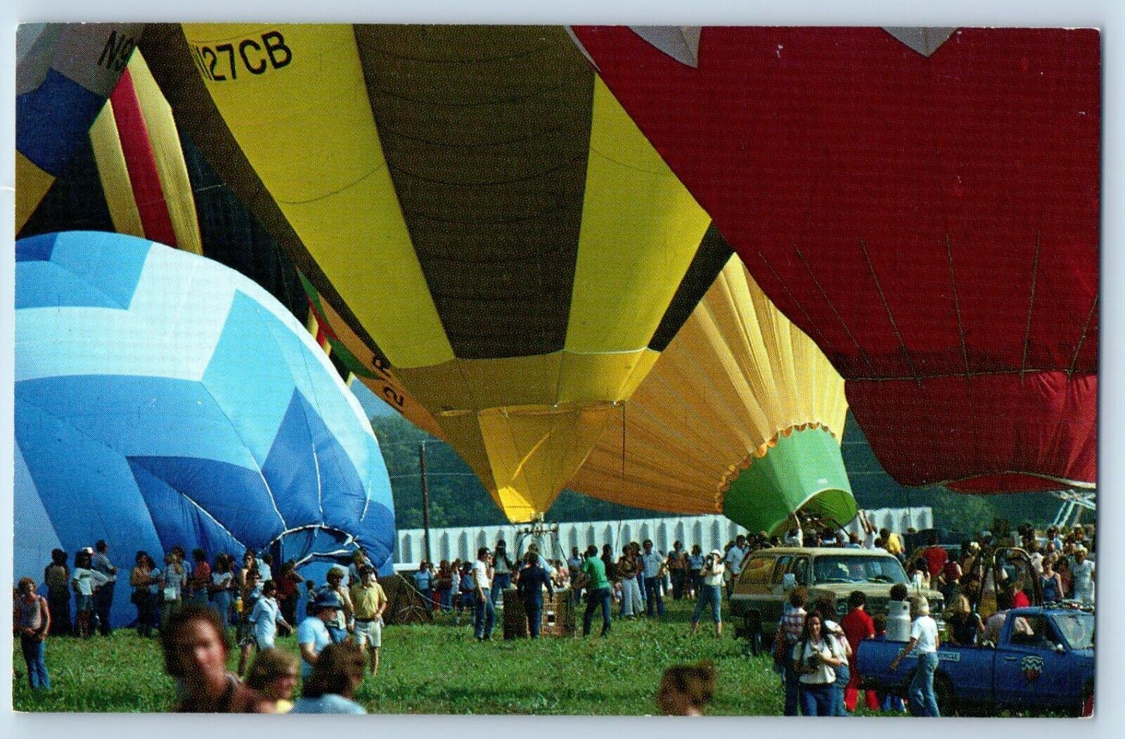 Pawtucket Rhode Island Postcard Hot Air Sport Ballooning Adventure Rides c1960
