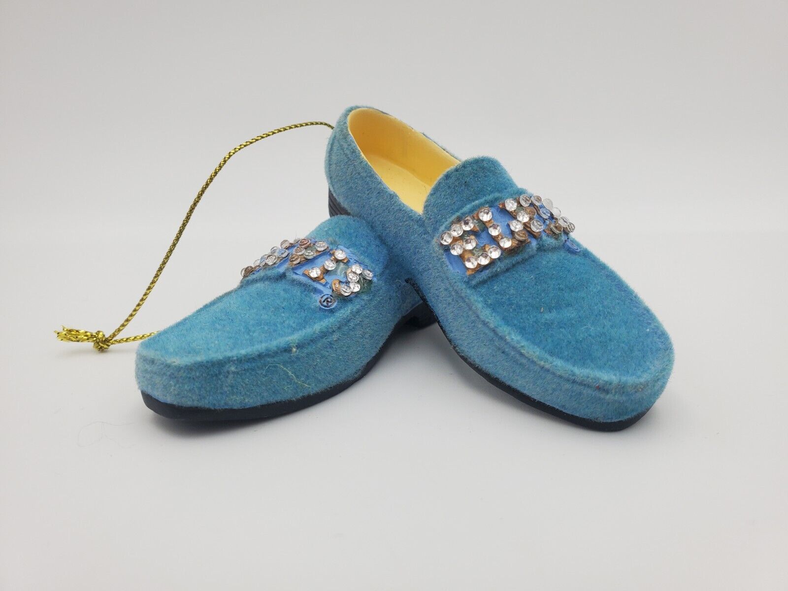 Kurt Adler Elvis Presley Blue Suede Shoes Christmas Ornaments