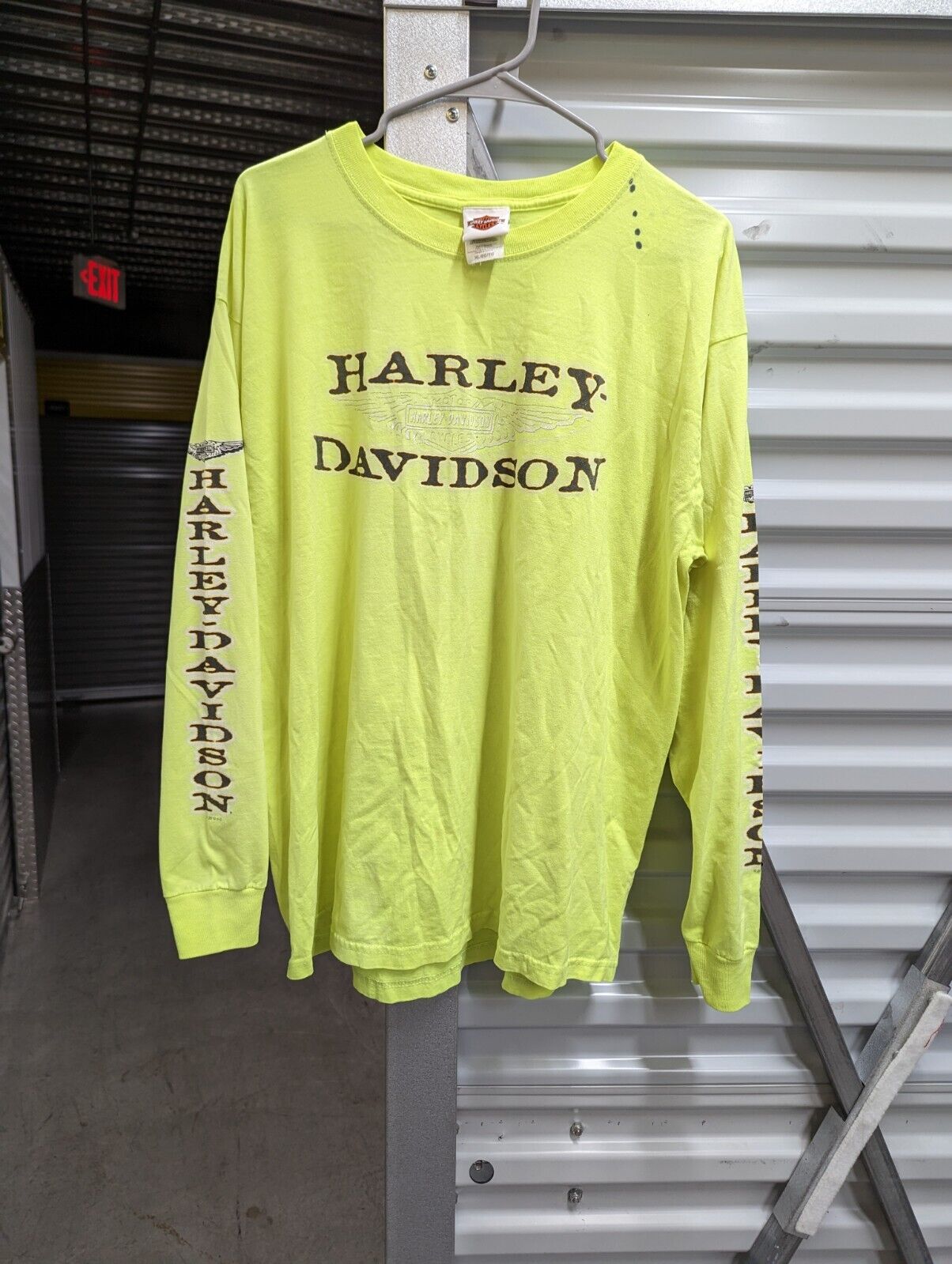 EUC Vintage 2010 Harley-Davidson Sunrise FL Long Sleeve Yellow T-shirt (XL)