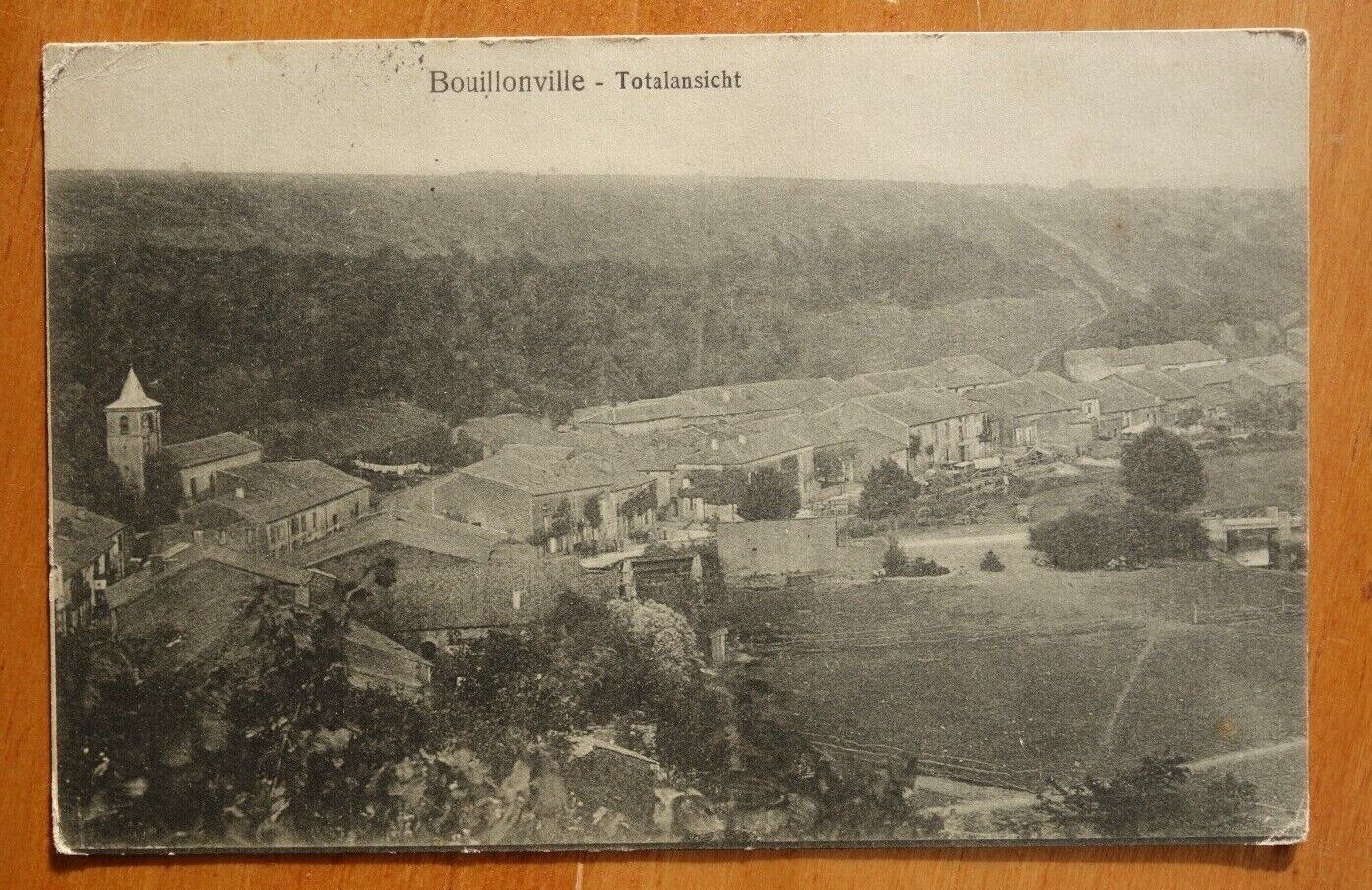 overview Bouillonville, France 1915 Feldpostkarte Germany-occupied  WW1