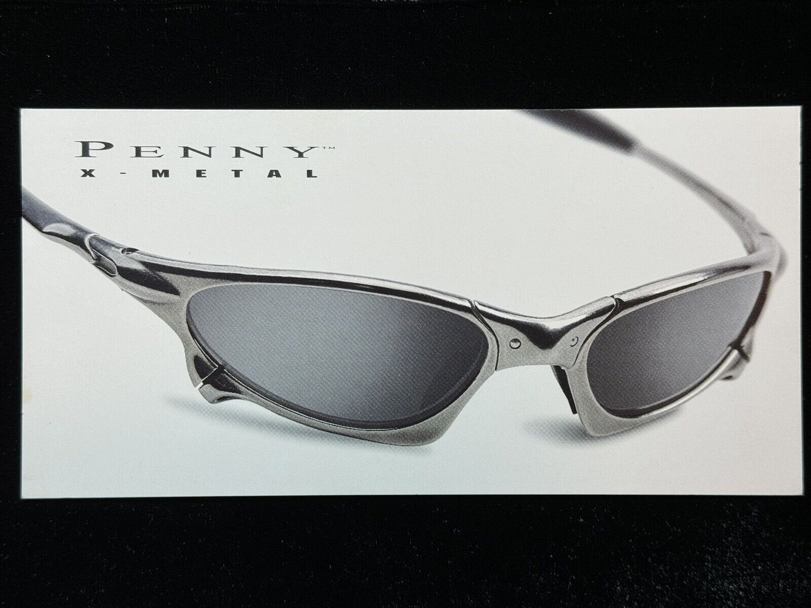 OAKLEY EARLY 2000’s PENNY X-METAL SUNGLASSES Promo Display Card New Old Stock