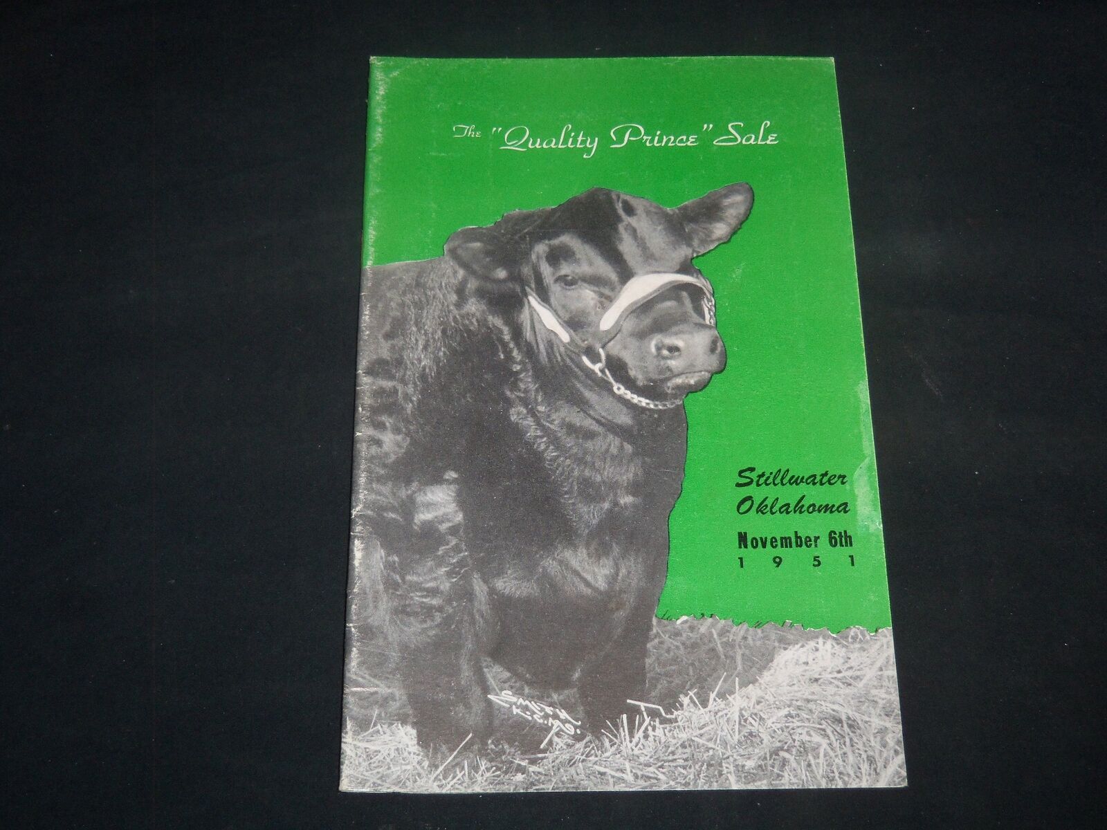 1951 QUALITY PRINCE BREEDERS' CATTLE SALE CATALOG - STILLWATER OKLAHOMA - J 9230